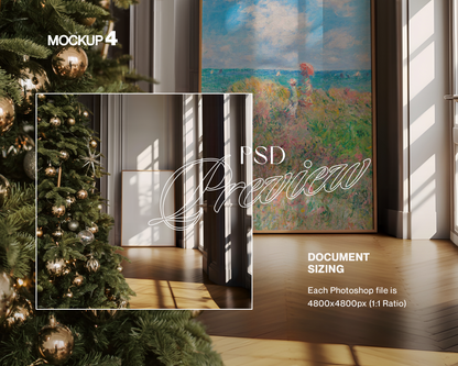 DIN A Vertical Frame Christmas Mockup Bundle