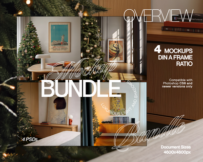 DIN A Vertical Frame Christmas Mockup Bundle