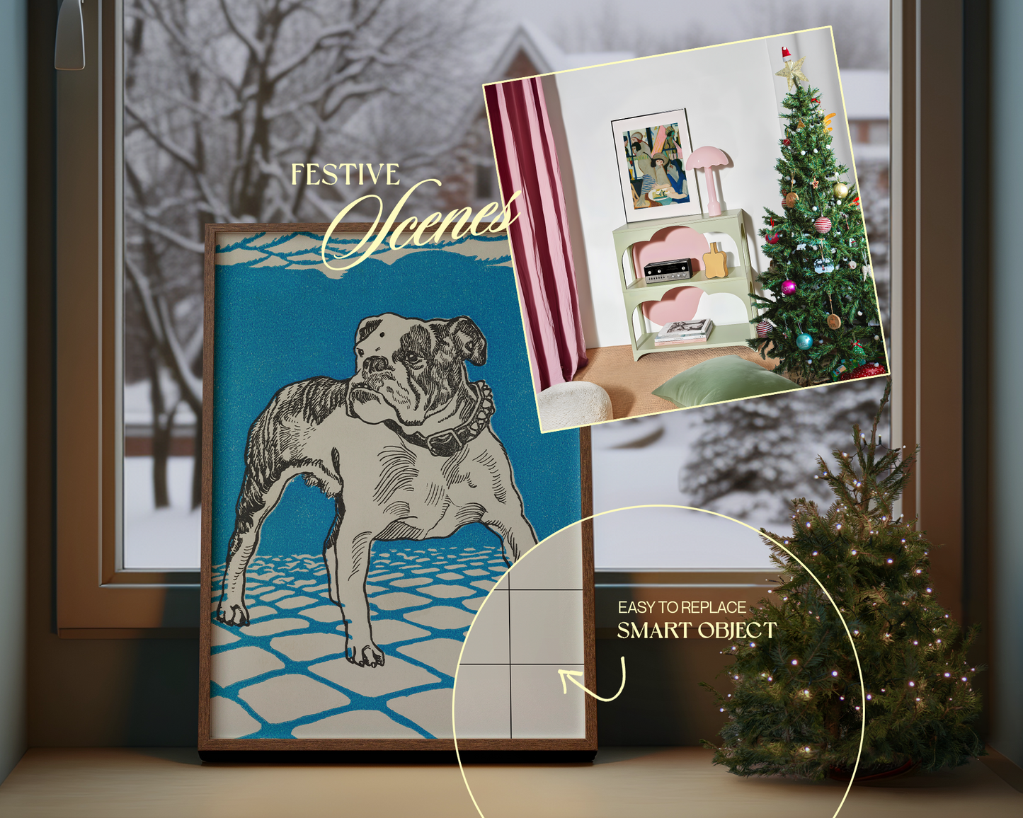 32 Festive Frames - Poster Mockup Bundle