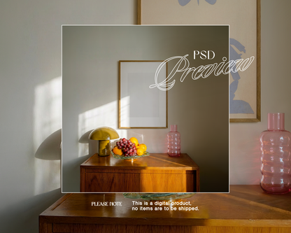 DIN A Vertical Frame Classic Interior Mockup