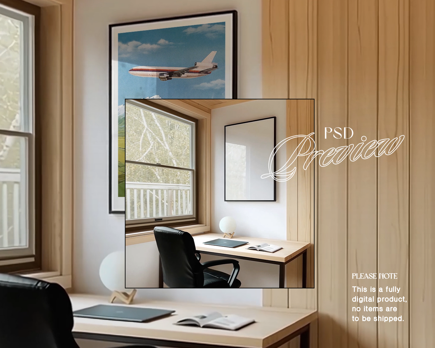 DIN A Poster in Study Video Mockup