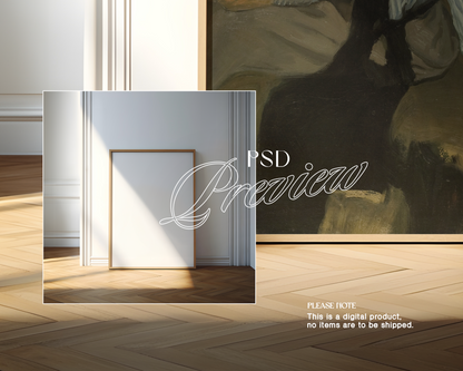 DIN A Leaning Frame Classic Scene Mockup