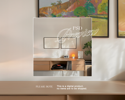 DIN A Set of Two Landscape Frames Retro Mockup