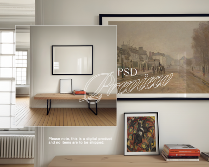 DIN A Landscape Frame and 4x5 Vertical Frame Loft Mockup