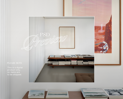 DIN A Vertical Frame in Minimalist Living Interior