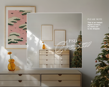 DIN A Set of Two Festive Scene Mockup
