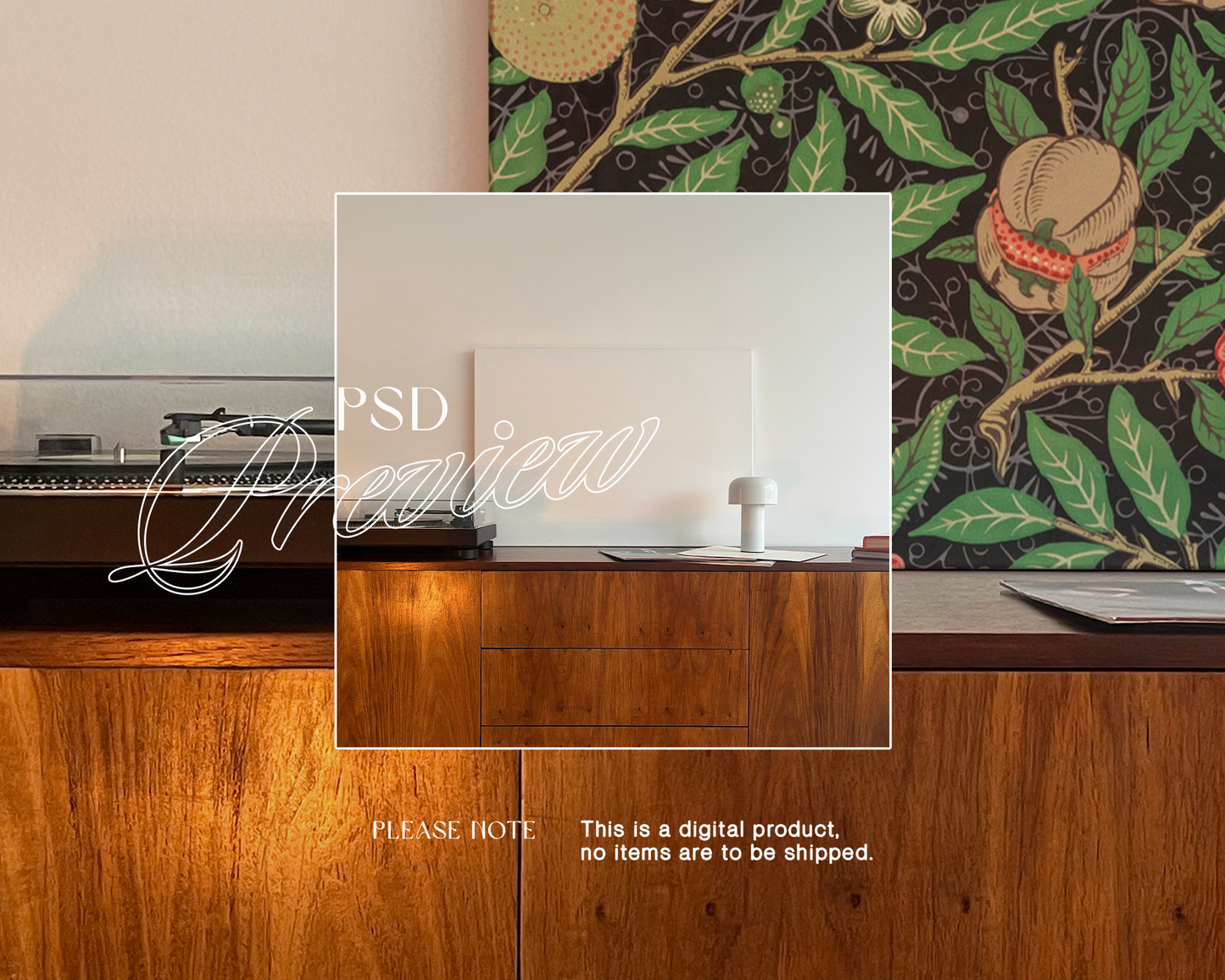 DIN A Canvas Retro Scene Mockup