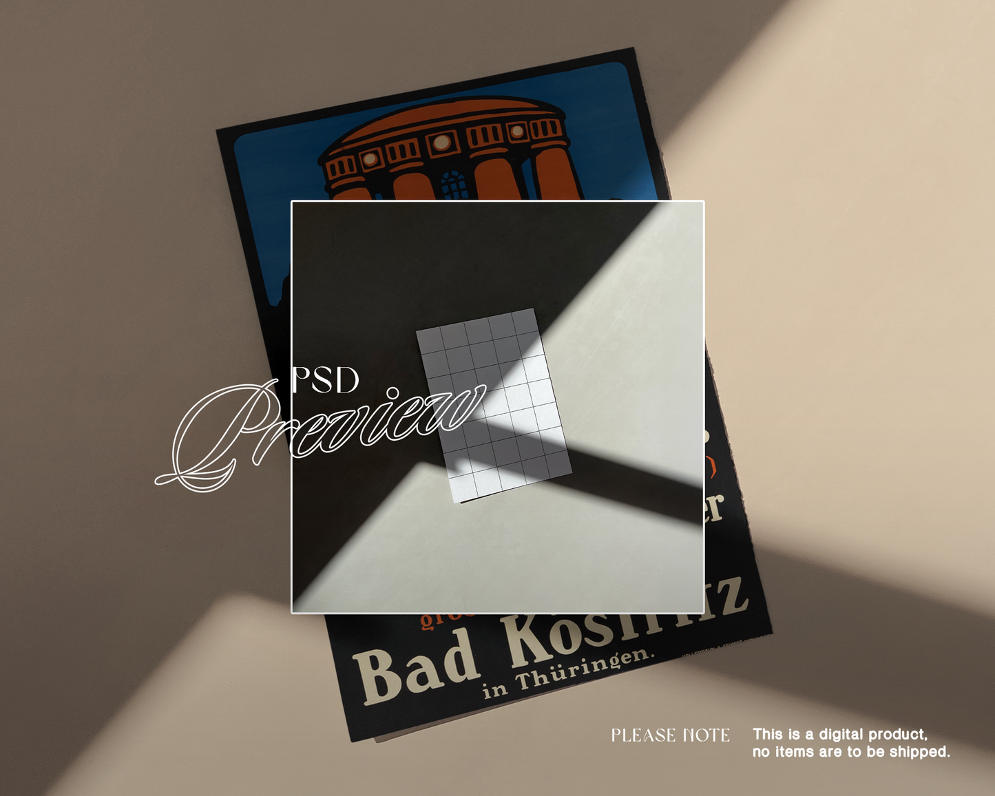 DIN A Poster Mockup with Editable Background