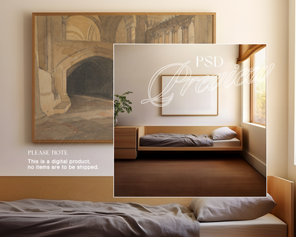 DIN A Landscape Frame Autumnal Scene Mockup