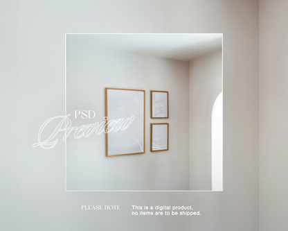 A2 and A4 Frames in Minimalist Scene Mockup