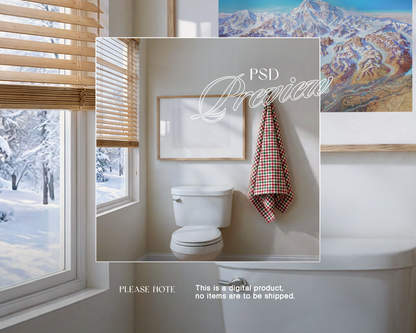 DIN A Landscape Festive Bathroom Mockup