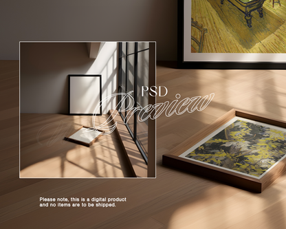 Two 4x5 Frames with Moody Light  Mockup