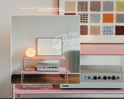 Set of Two White Frames Pastel Scene Mockup