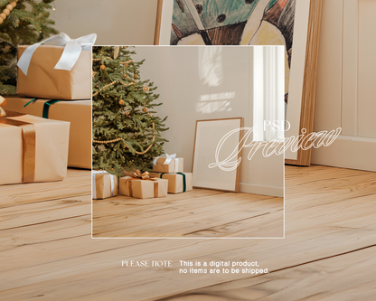 DIN A Wood Frame Christmas Mockup