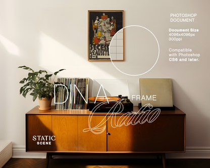 DIN A Frame and Vinyl Cover Mockup
