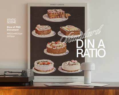 DIN A Vertical Canvas on Sideboard Mockup