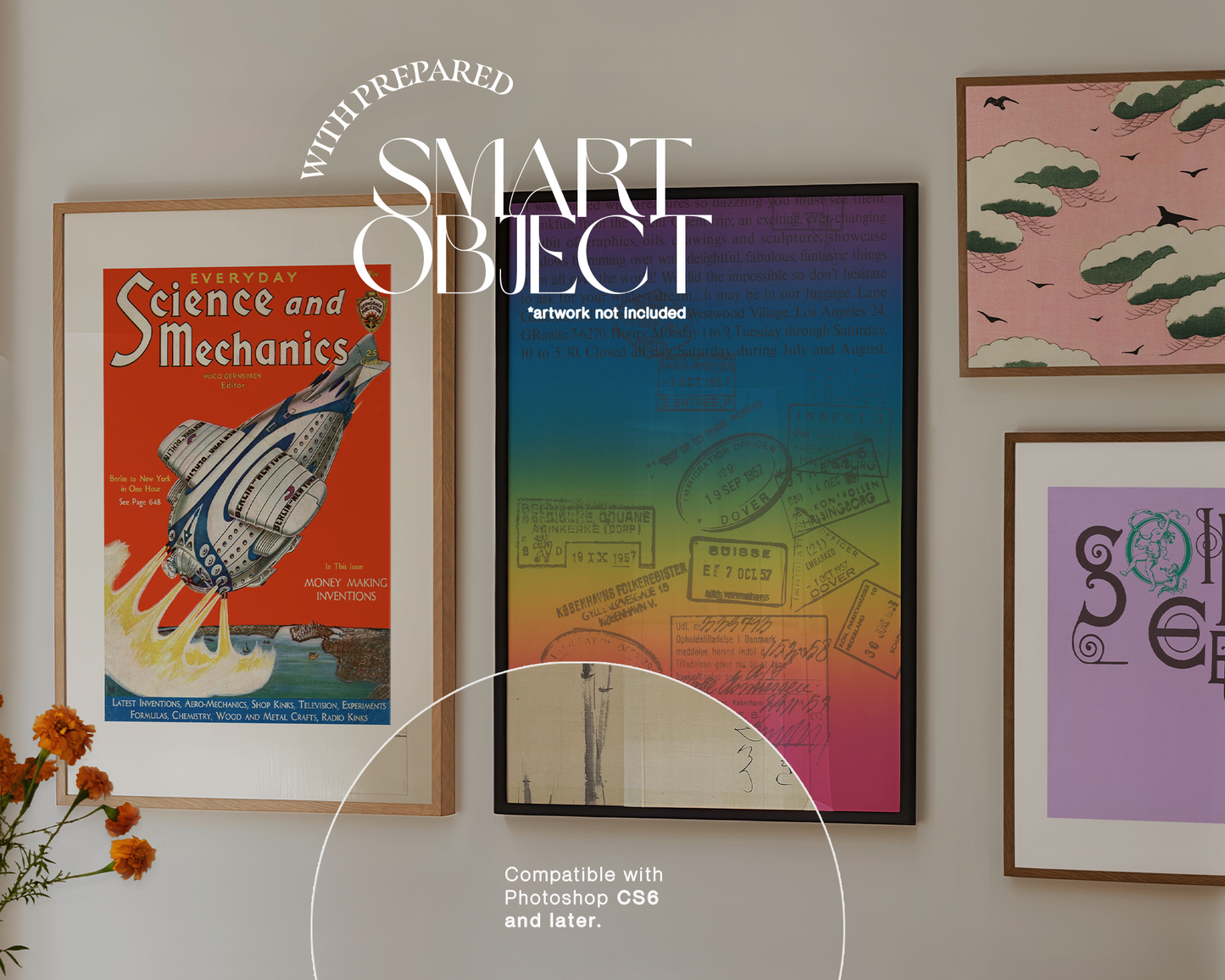 DIN A and 1x1 Gallery Wall Dining Mockup