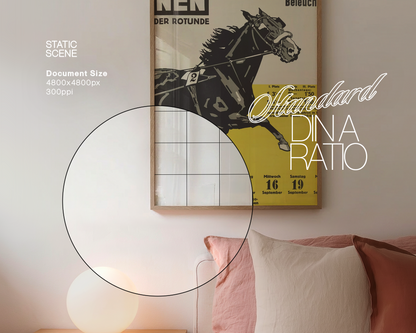 DIN A Vertical Frame Sweet Bedroom Mockup