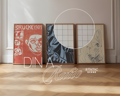 Three DIN A Frames Mockup