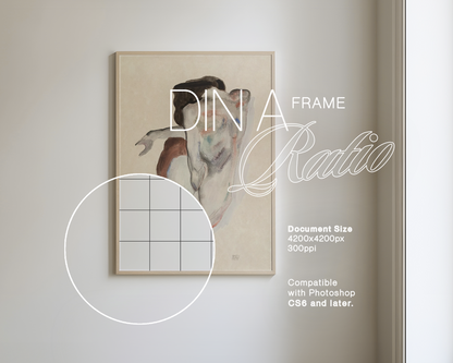 DIN A Minimal Wall Art Frame Mockup