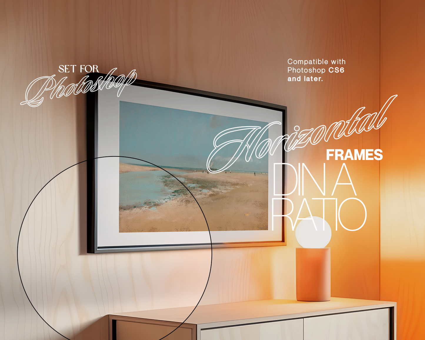 50 Retro Frame Mockups Bundle - Horizontal DIN A Ratio