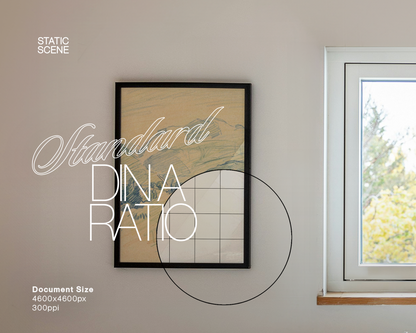 DIN A Black Frame Light And Airy Mockup