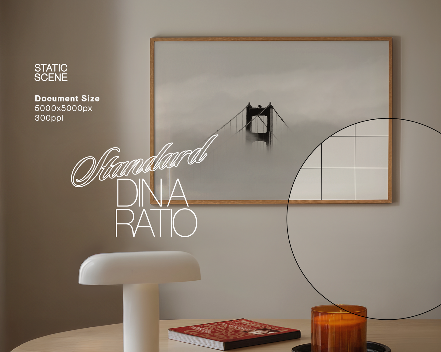 A2 Frame in Cosy Interior Mockup