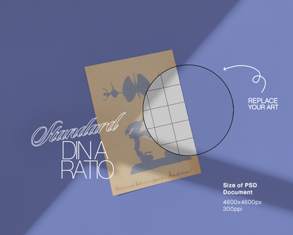 DIN A Poster Mockup with Editable Background