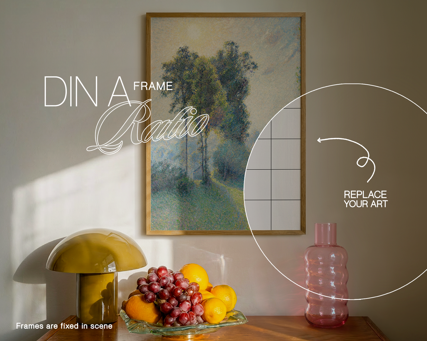 DIN A Vertical Frame Classic Interior Mockup