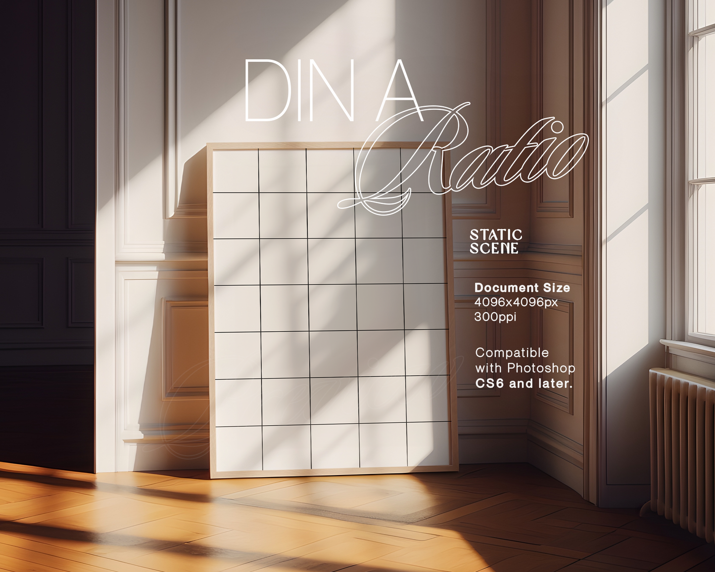 DIN A Frame Dramatic Lighting Mockup