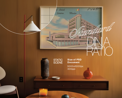 DIN A Landscape Frame in Nordic Minimalist Scene