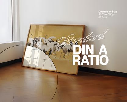 DIN A Landscape Leaning Wood Frame Mockup