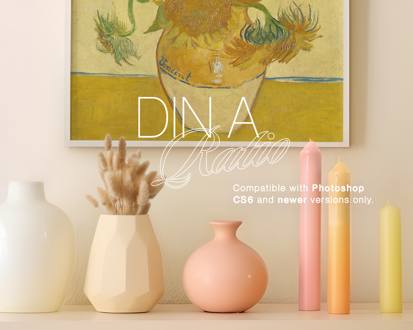 DIN A Vertical Danish Pastel Scene Mockup