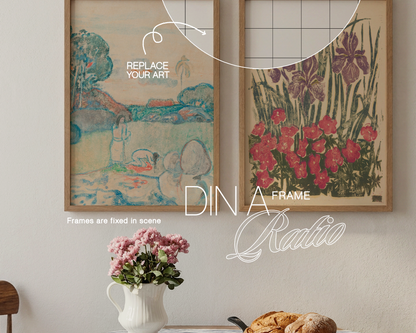 Set of Two DIN A Frames Classic Scene Mockup