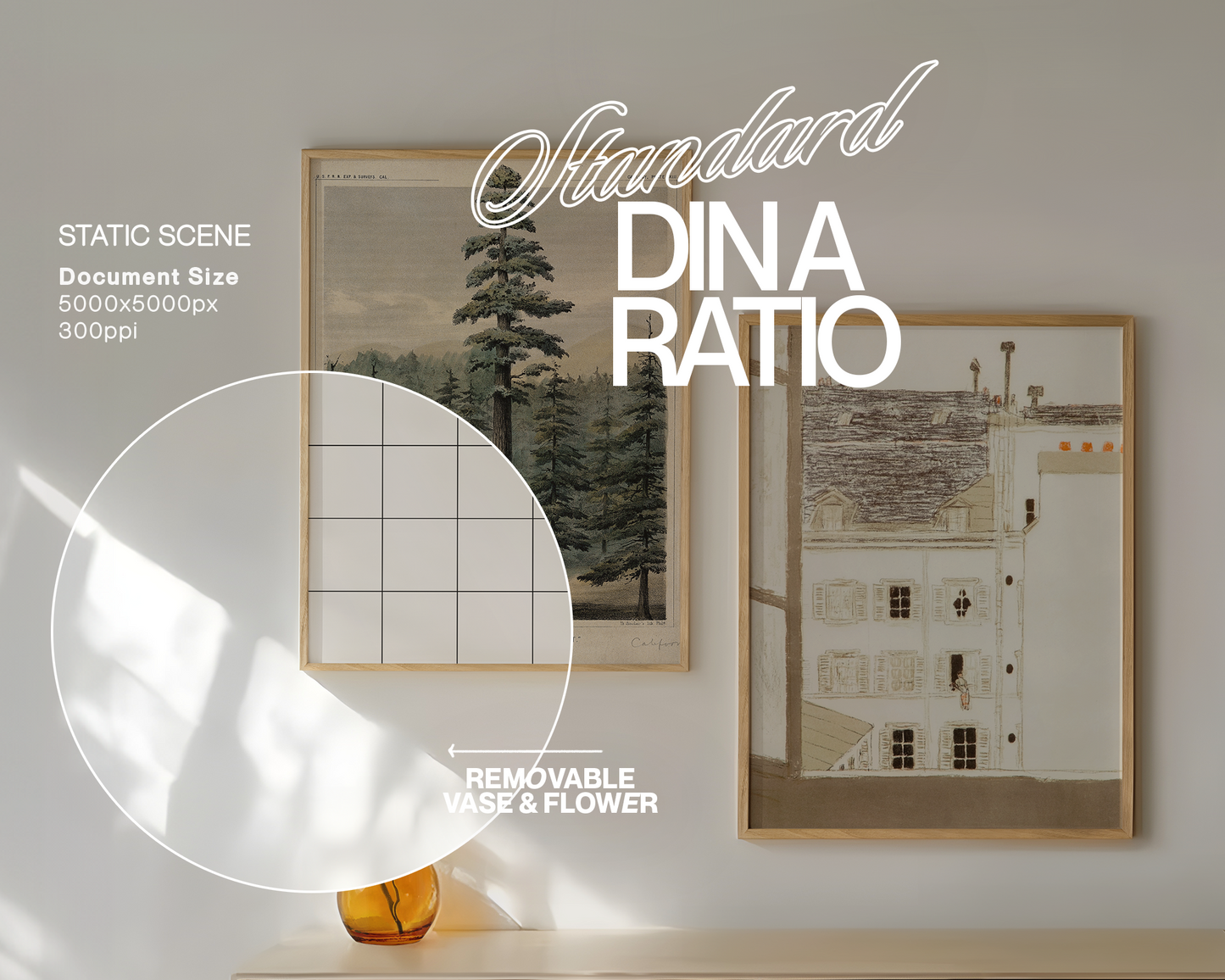 DIN A Set of Two Festive Scene Mockup