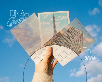 Three Postcards Blue Sky Mockup