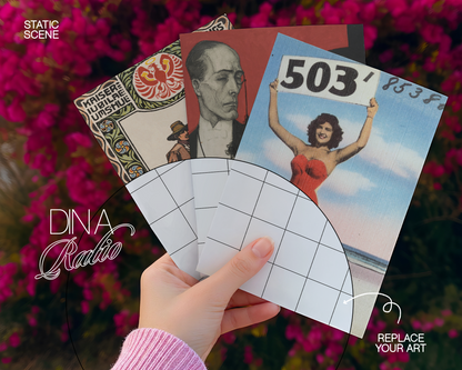 Three Postcards Bougainvillea Coastline Mockup