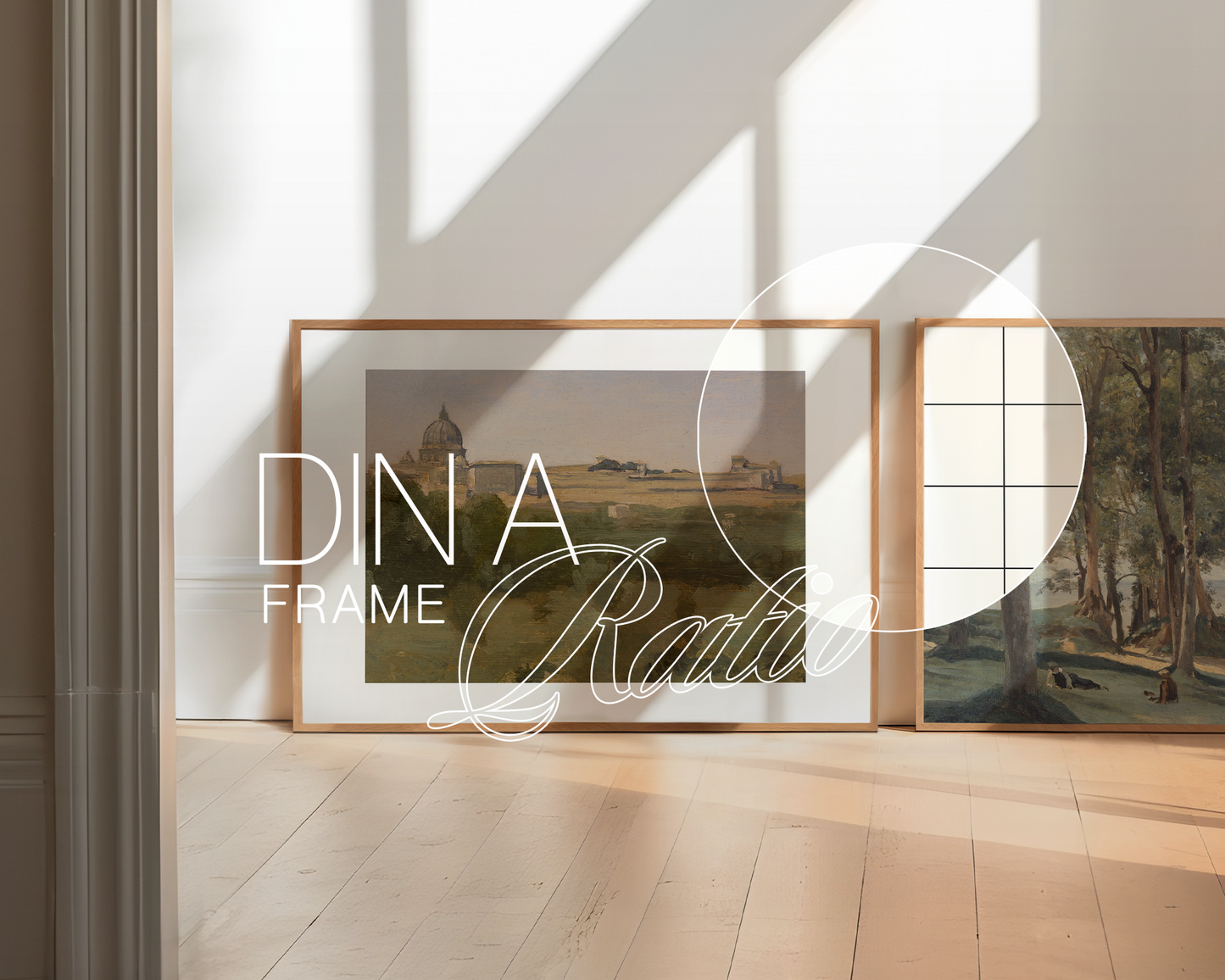 Two DIN A Landscape Frames Sunlight Loft Mockup