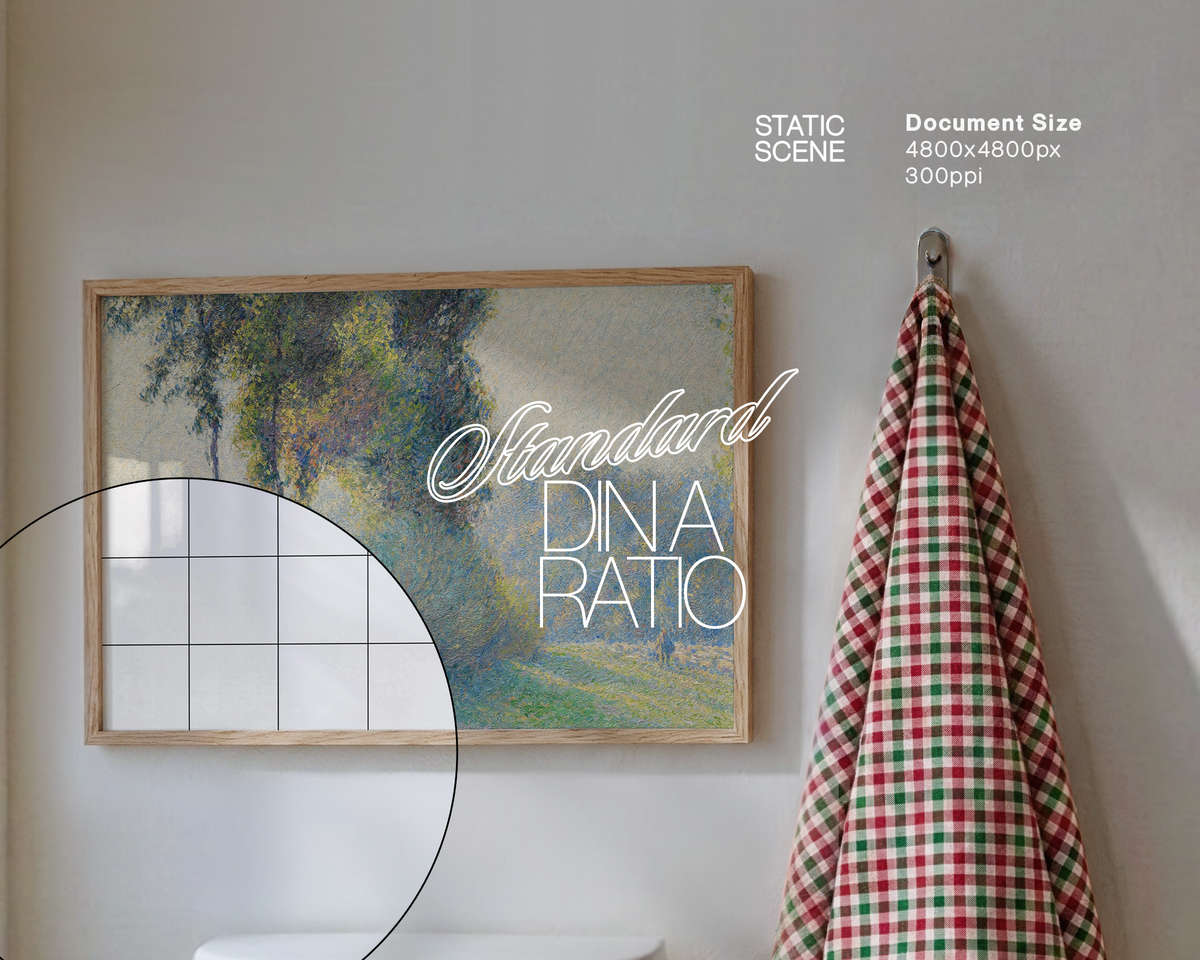 DIN A Landscape Festive Bathroom Mockup
