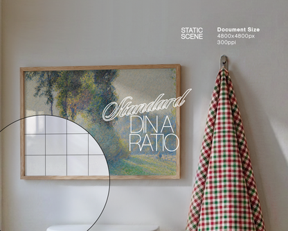DIN A Landscape Festive Bathroom Mockup