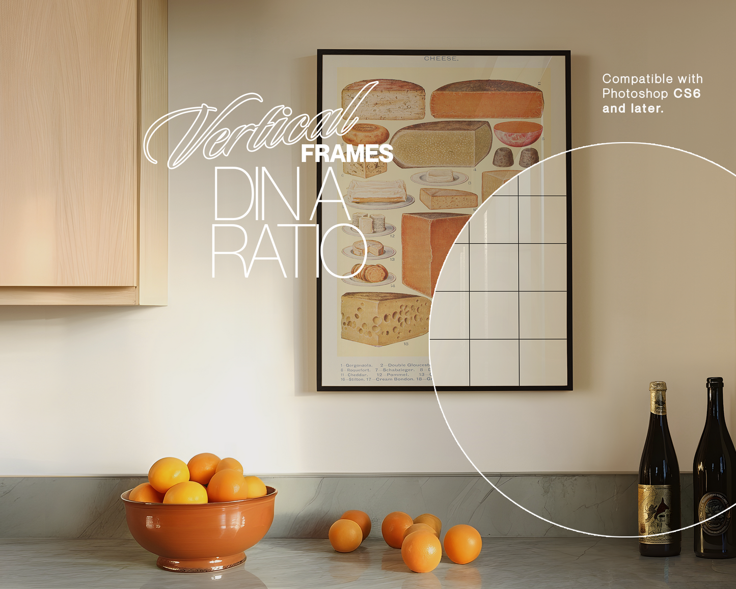 DIN A Black Frame Retro Lux Bundle of 4 Mockups