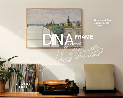 DIN A Landscape Frame with Editable Vinyl Cover Mockup