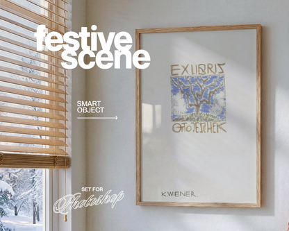 DIN A Vertical Festive Bathroom Mockup