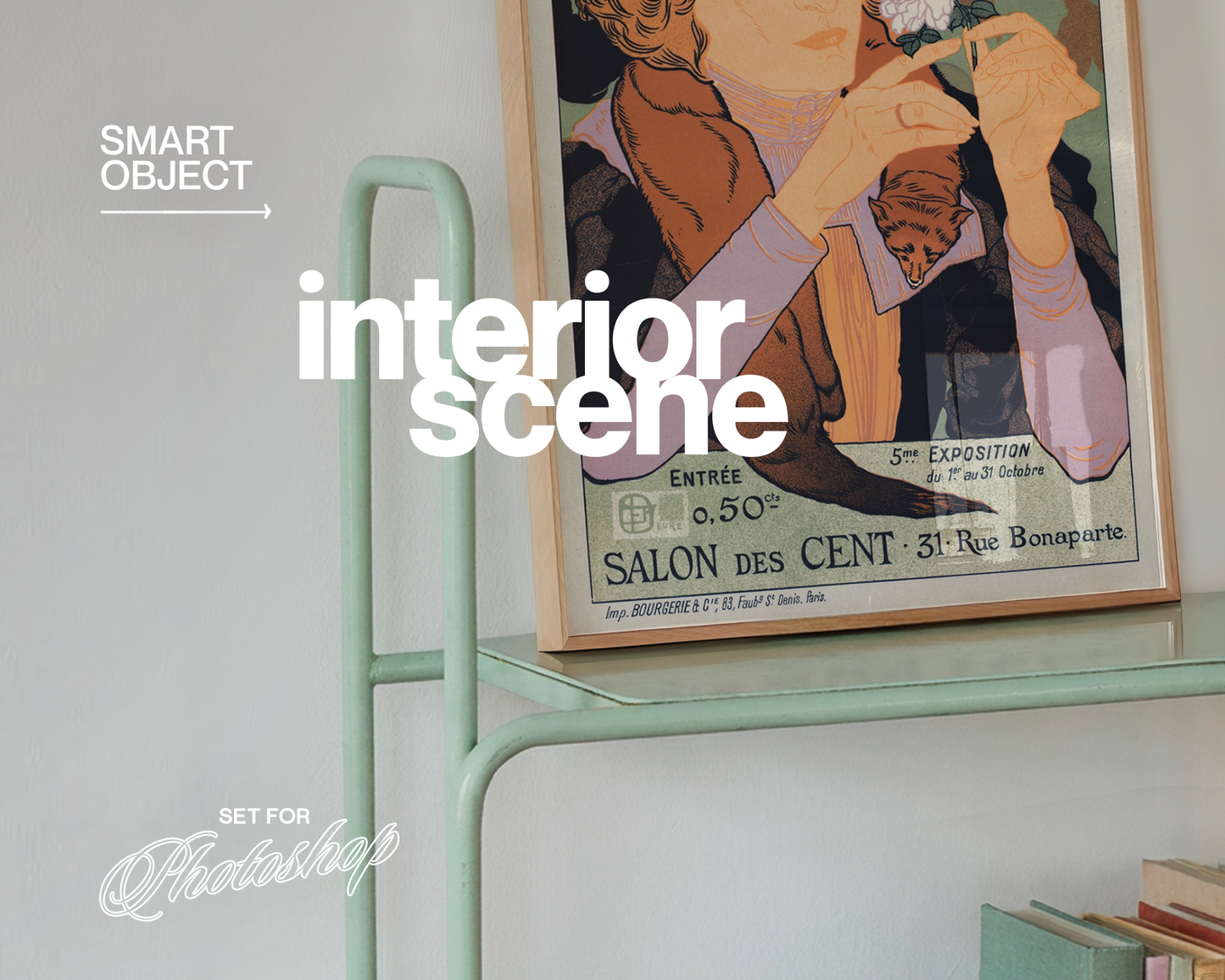 DIN A Frame on Retro Shelf Mockup