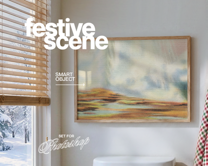 DIN A Landscape Festive Bathroom Mockup