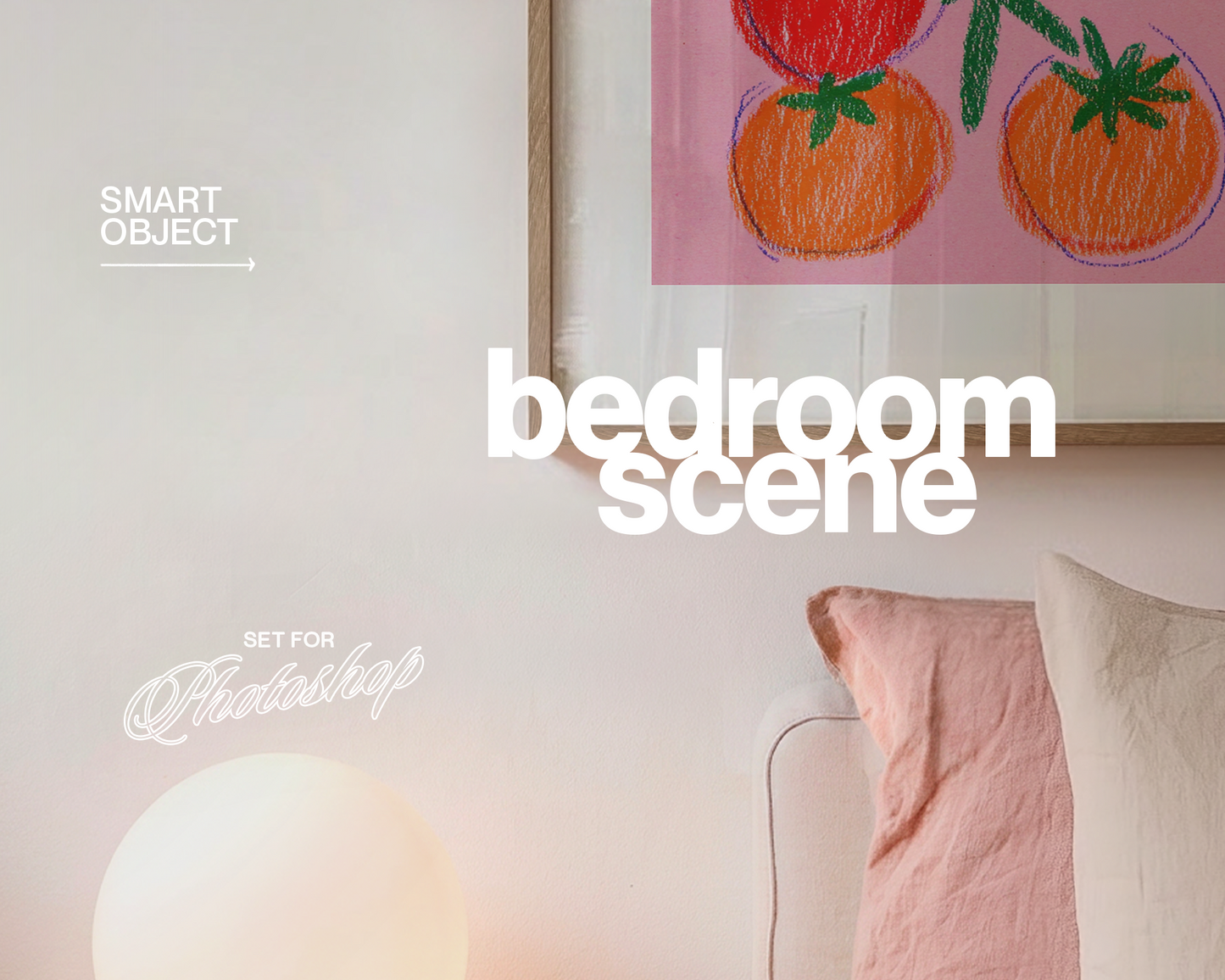 DIN A Vertical Frame Sweet Bedroom Mockup