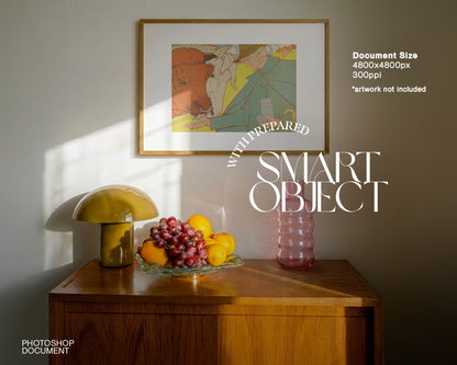 DIN A Landscape Frame Classic Interior Mockup