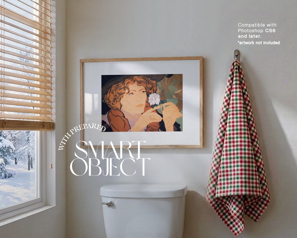 DIN A Landscape Festive Bathroom Mockup