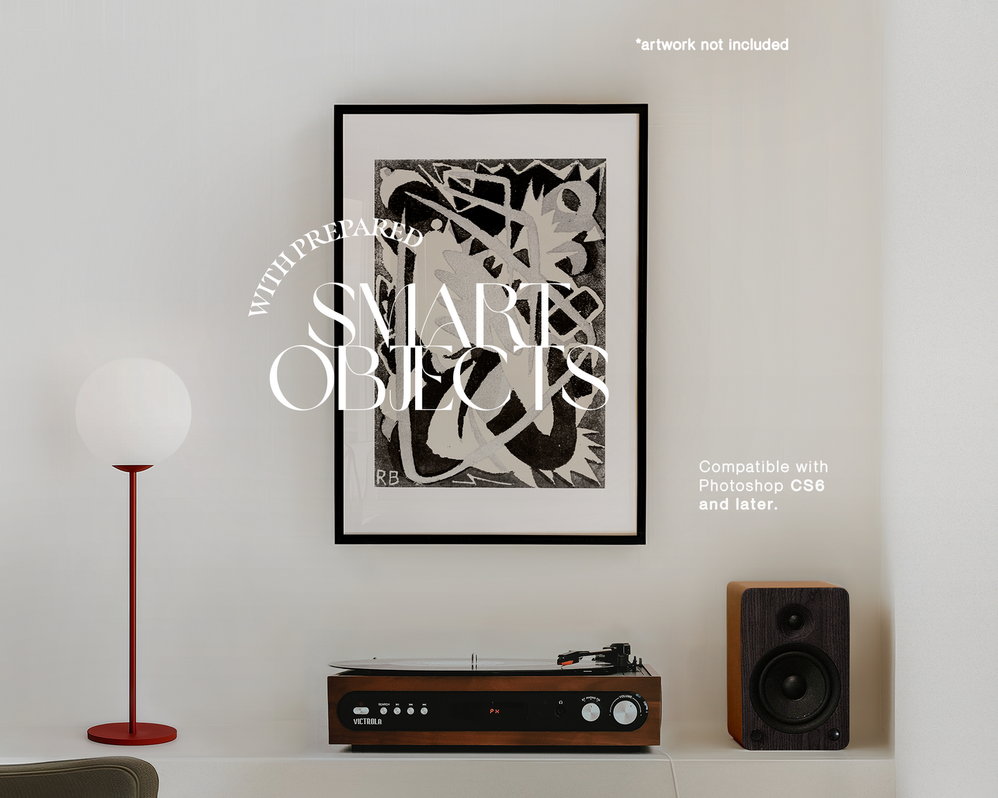 A3 Black Frame in Retro Minimalist Interior