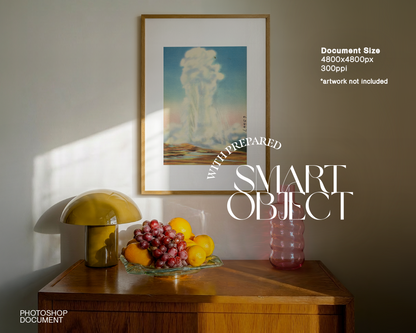 DIN A Vertical Frame Classic Interior Mockup